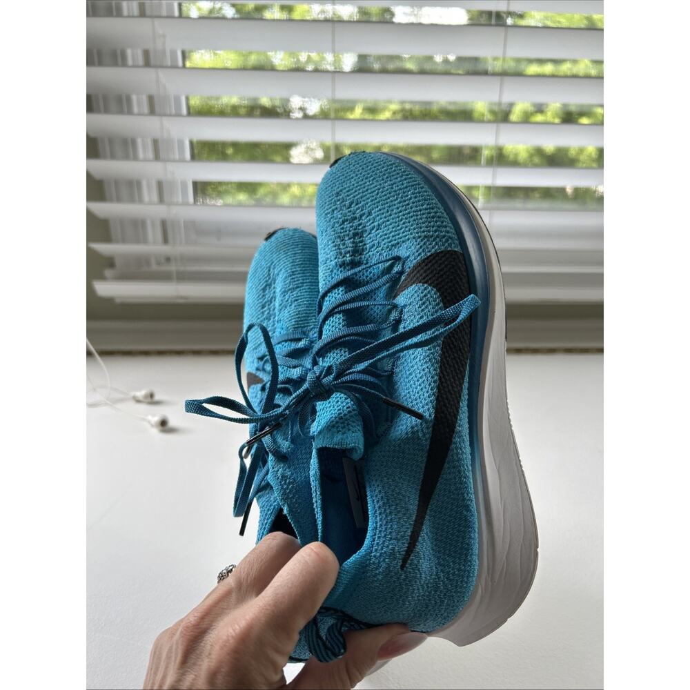 Nike Zoom Fly Flyknit Blue Orbit Sz 8 Mens carbon fiber plate running Shoe EUC - Picture 4 of 9